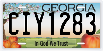 GA license plate CIY1283
