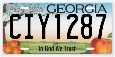 GA license plate CIY1287