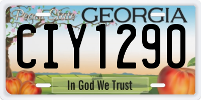 GA license plate CIY1290