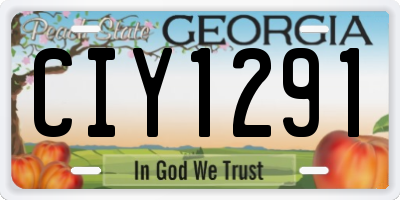 GA license plate CIY1291