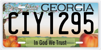 GA license plate CIY1295