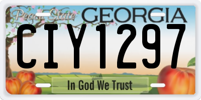 GA license plate CIY1297