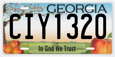 GA license plate CIY1320