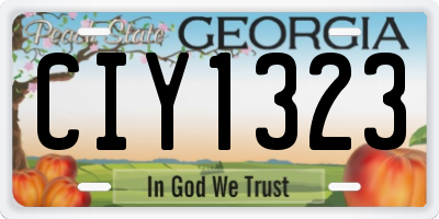 GA license plate CIY1323
