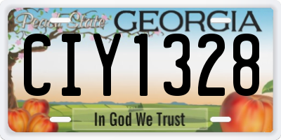 GA license plate CIY1328