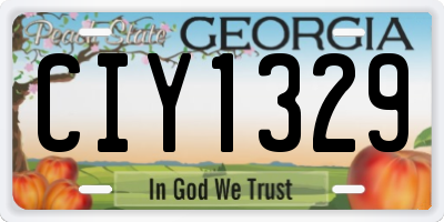 GA license plate CIY1329