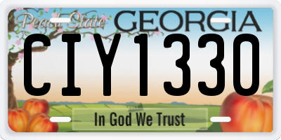 GA license plate CIY1330