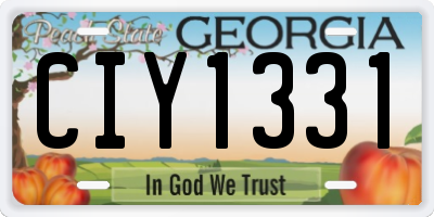 GA license plate CIY1331