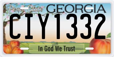 GA license plate CIY1332