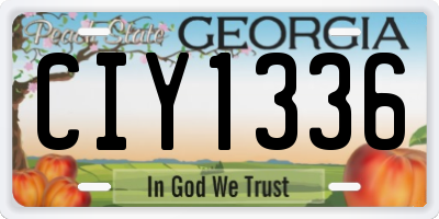GA license plate CIY1336