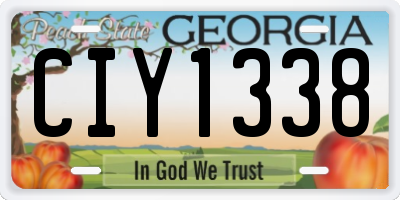 GA license plate CIY1338