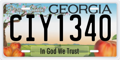 GA license plate CIY1340