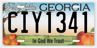 GA license plate CIY1341