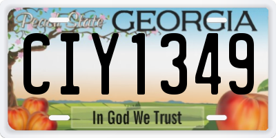 GA license plate CIY1349