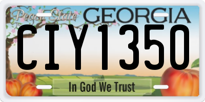 GA license plate CIY1350