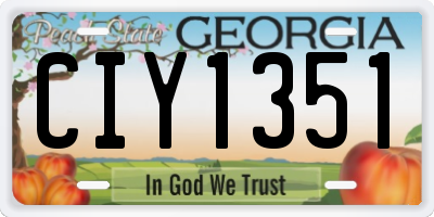 GA license plate CIY1351