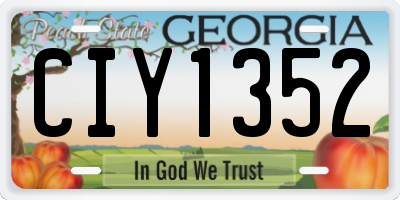GA license plate CIY1352