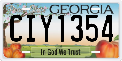 GA license plate CIY1354