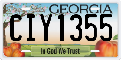 GA license plate CIY1355