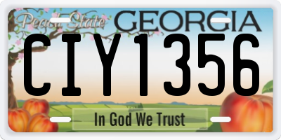 GA license plate CIY1356