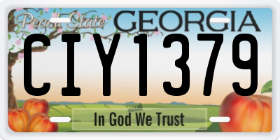 GA license plate CIY1379