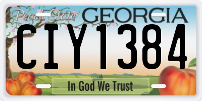 GA license plate CIY1384