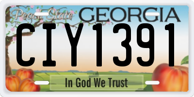 GA license plate CIY1391