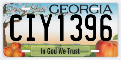 GA license plate CIY1396