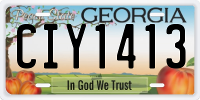 GA license plate CIY1413