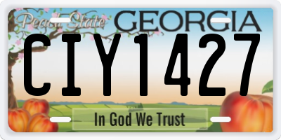 GA license plate CIY1427