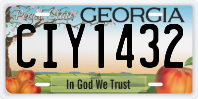 GA license plate CIY1432