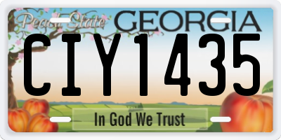 GA license plate CIY1435
