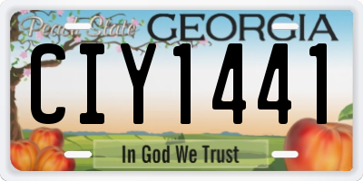 GA license plate CIY1441