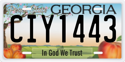 GA license plate CIY1443