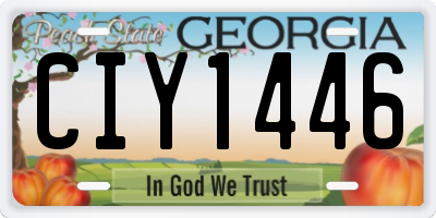 GA license plate CIY1446