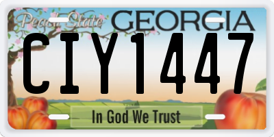 GA license plate CIY1447