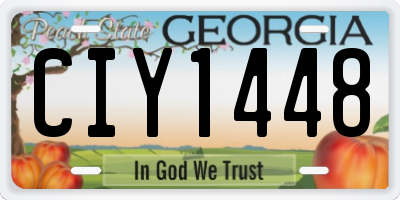 GA license plate CIY1448