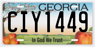 GA license plate CIY1449