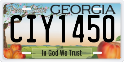 GA license plate CIY1450