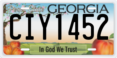 GA license plate CIY1452