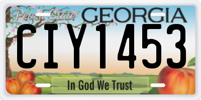 GA license plate CIY1453