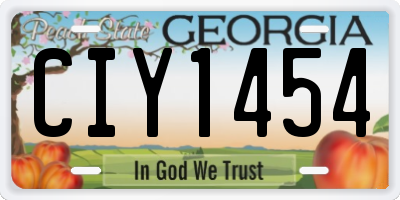 GA license plate CIY1454