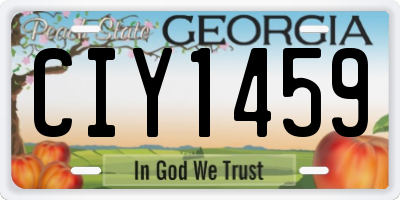 GA license plate CIY1459