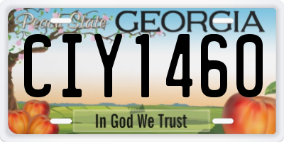 GA license plate CIY1460