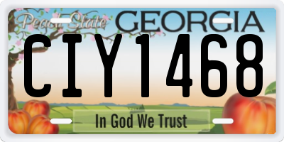 GA license plate CIY1468