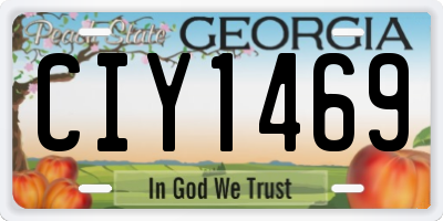 GA license plate CIY1469