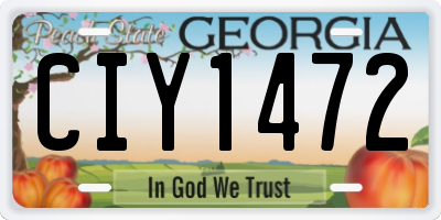 GA license plate CIY1472