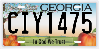GA license plate CIY1475