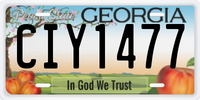 GA license plate CIY1477