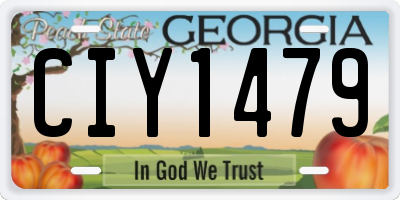 GA license plate CIY1479